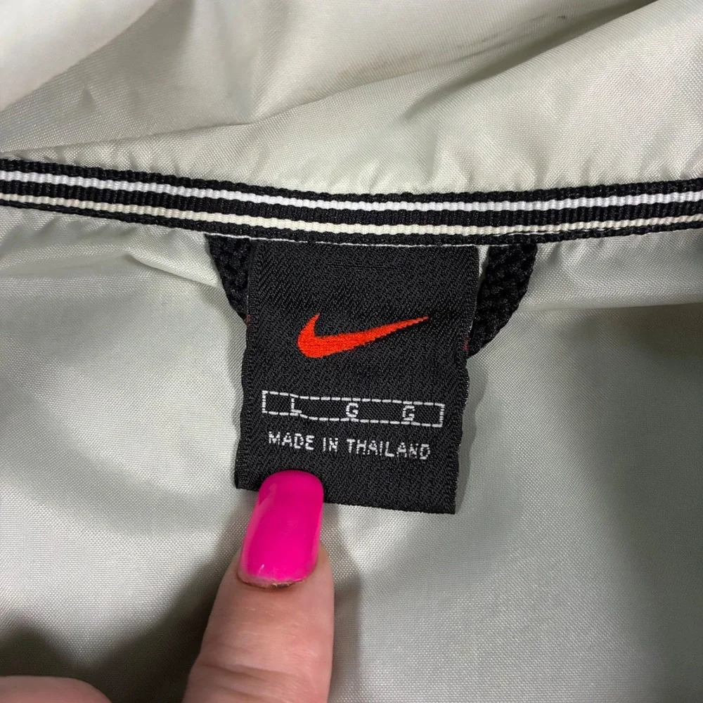 Vintage 90s Nike Windbreaker Jacket Gray Black Yellow Size Large Streetwear